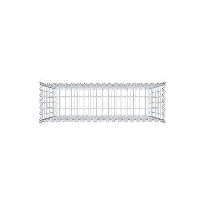 Juego de 2 gaviones de 100 cm x 100 cm x 30 cm (largo x alto x fondo), malla de 5 x 10 cm, en espiral