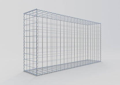 Gabião 200 cm x 100 cm x 40 cm (C x A x P), malhagem 10 cm x 10 cm, espiral