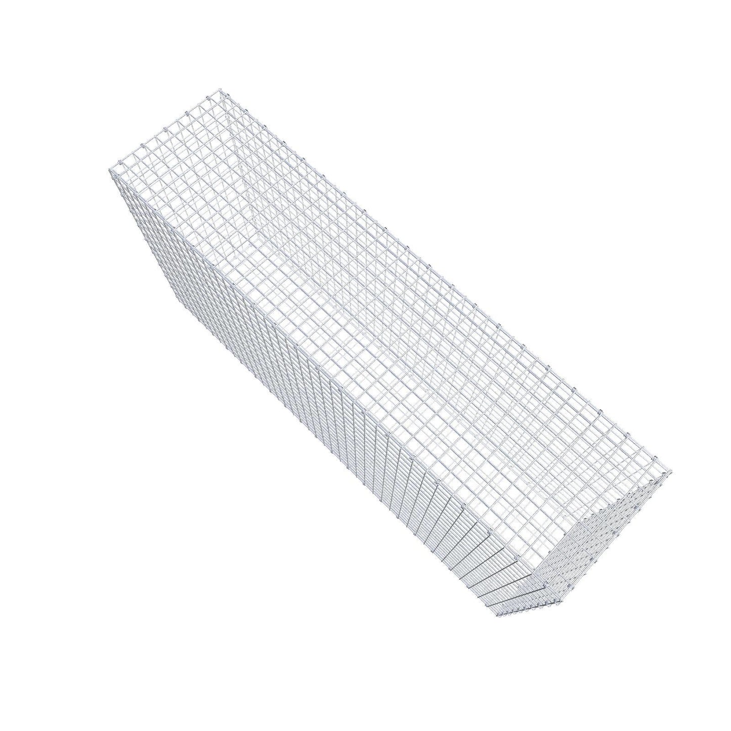 Gabione 200 cm x 100 cm x 50 cm (L x H x T), Maschenweite 5 x 5 cm, Spiralring