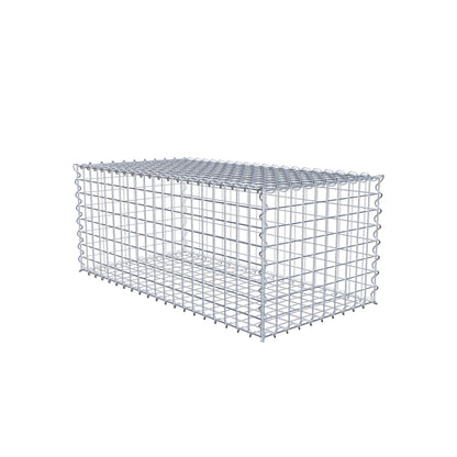 Schanskorf 100 cm x 40 cm x 50 cm (L x H x D), maaswijdte 5 cm x 5 cm, spiraalvormig