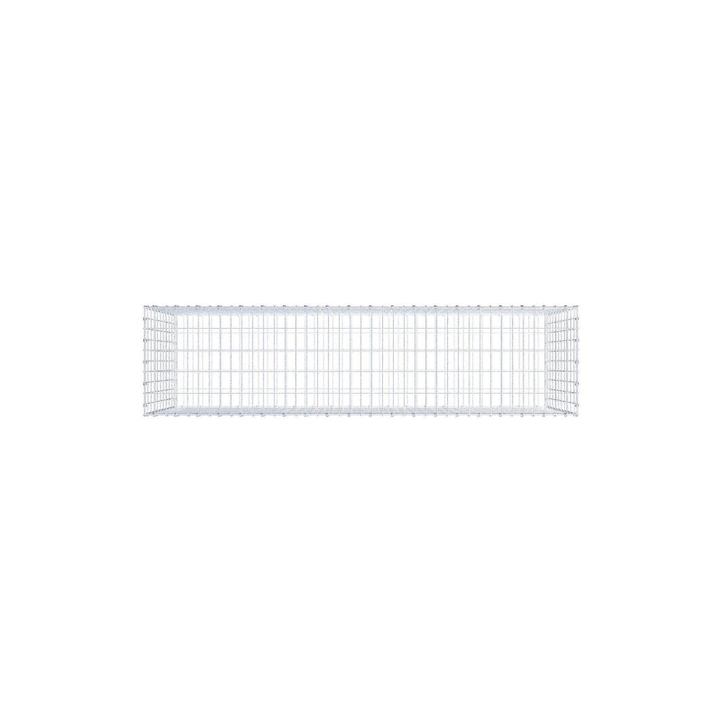 Gabião 200 cm x 100 cm x 50 cm (C x A x P), malhagem 5 x 10 cm, anel espiral