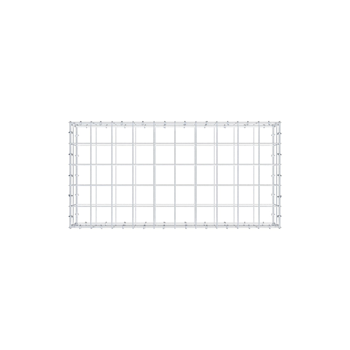 Gabião 100 cm x 20 cm x 50 cm (C x A x P), malhagem 10 cm x 10 cm, anel C