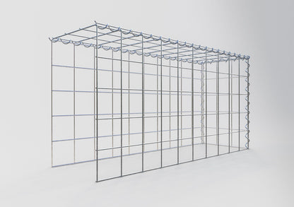Opvokset gabion type 4 100 cm x 50 cm x 30 cm (L x H x D), maskestørrelse 10 cm x 10 cm, spiral