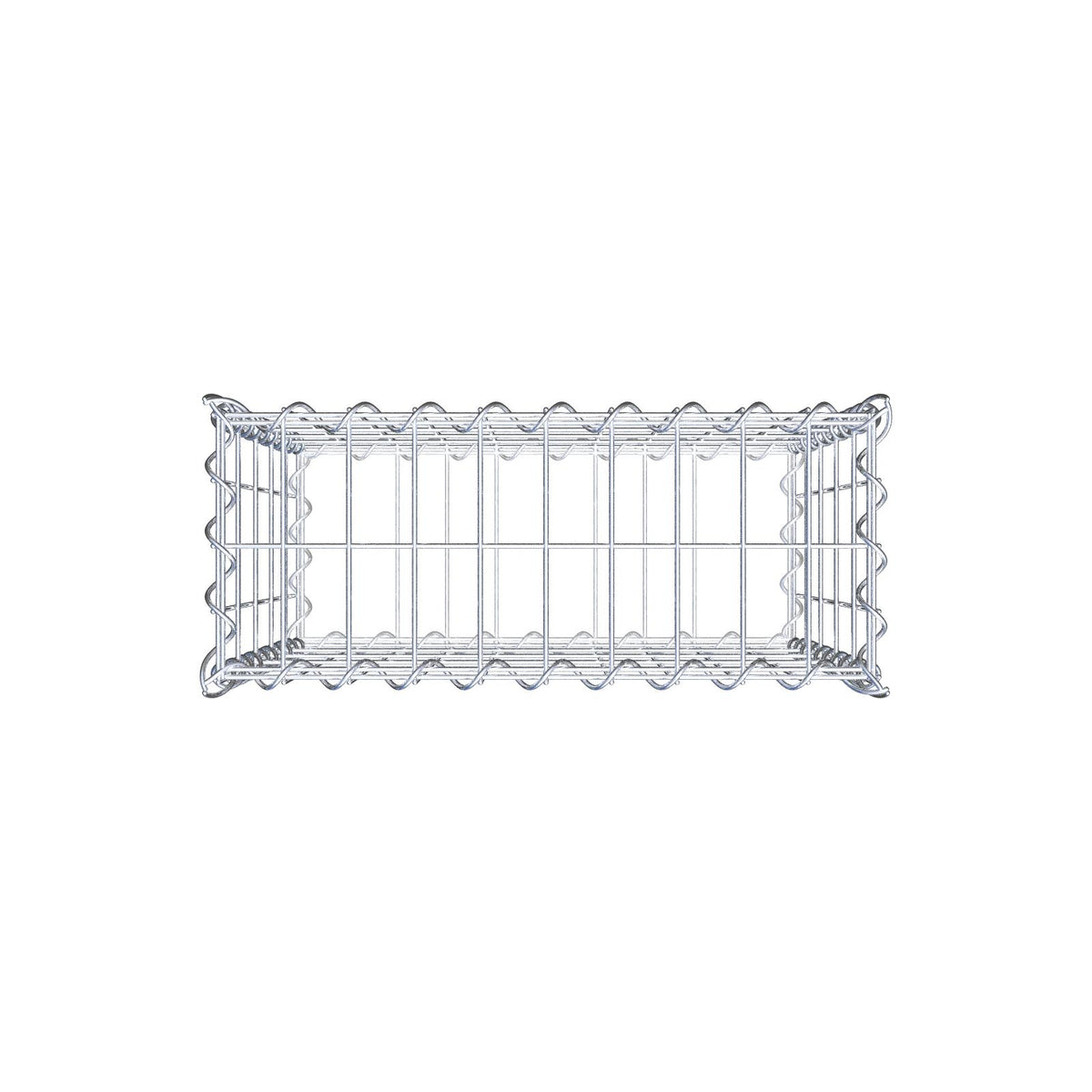 Gabbione 50 cm x 50 cm x 20 cm (L x H x P), maglia 5 cm x 10 cm, spirale