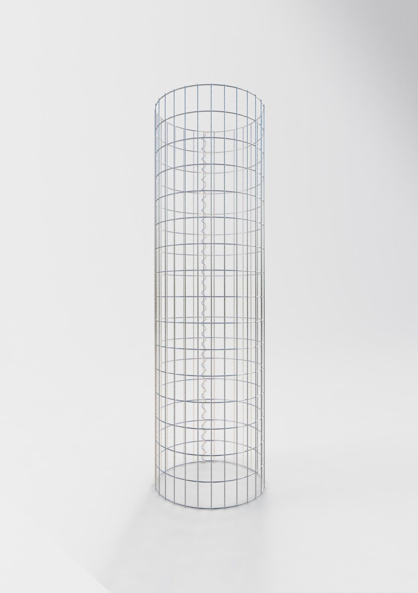 Columna de gaviones redonda 47 cm de diámetro, 160 cm de altura, malla 5 cm x 10 cm