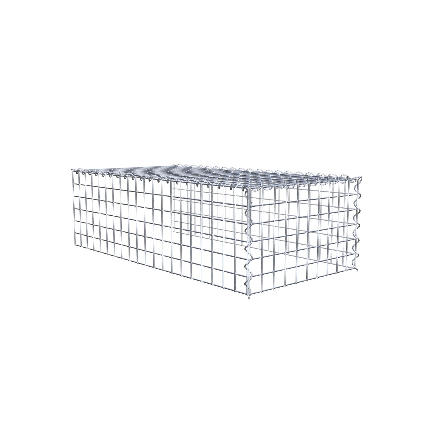 Gabião Tipo 4 100 cm x 30 cm x 50 cm (C x A x P), malhagem 5 cm x 5 cm, espiral