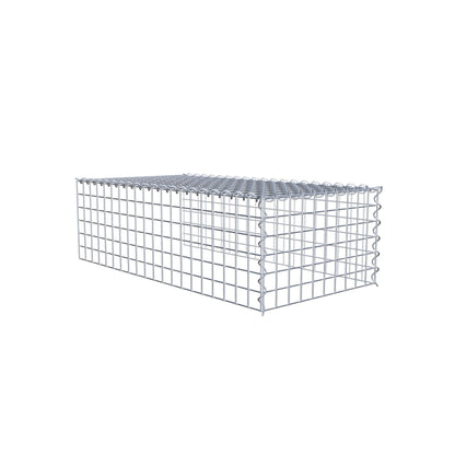 Gabião Tipo 4 100 cm x 30 cm x 50 cm (C x A x P), malhagem 5 cm x 5 cm, espiral
