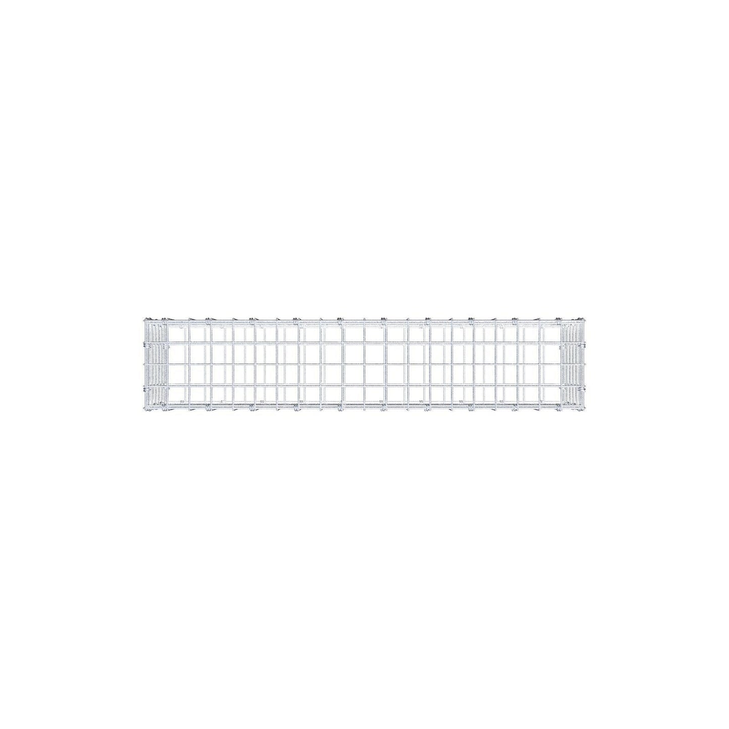 Gabion 100 cm x 30 cm x 20 cm (L x H x D), maskstorlek 5 x 5 cm, spiralring