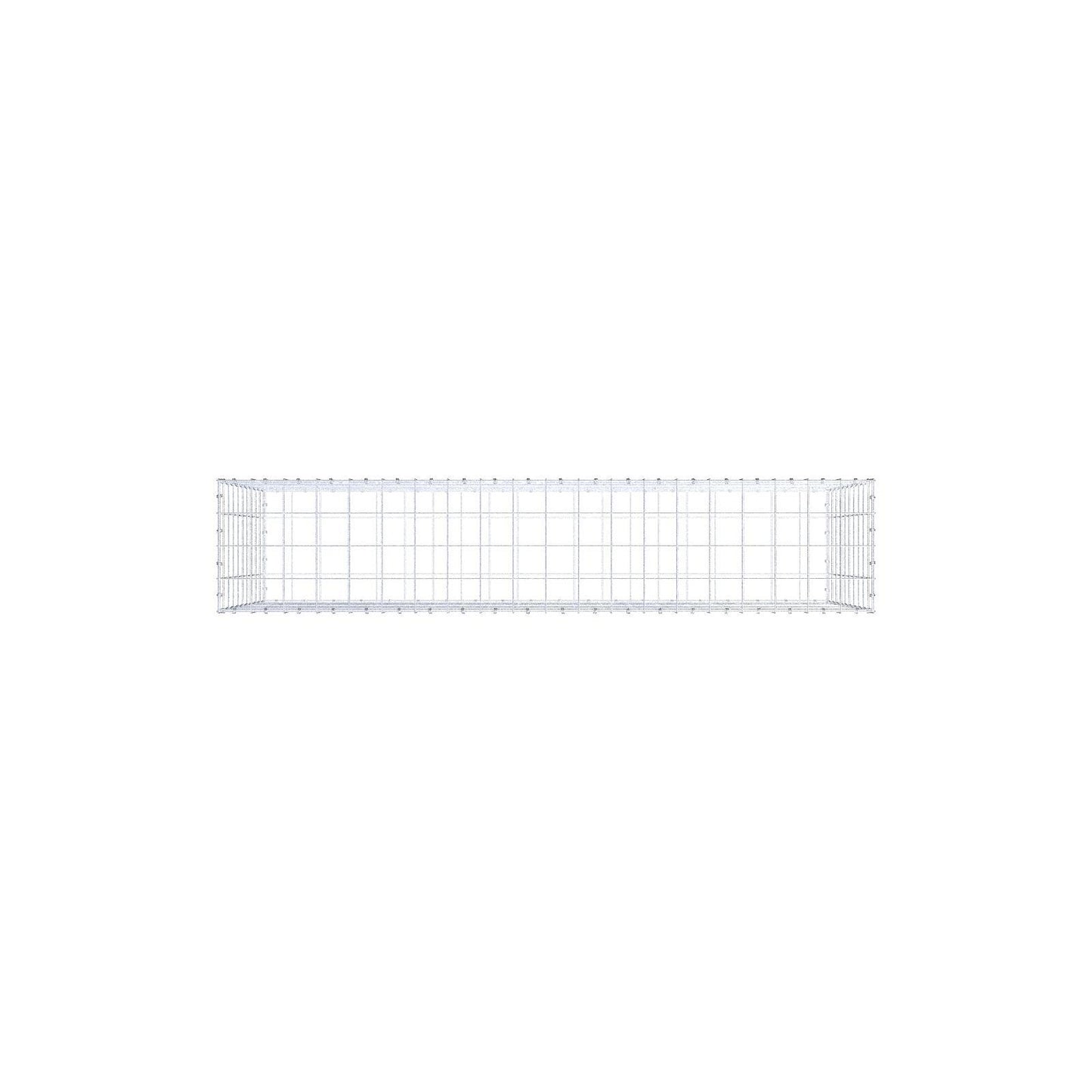 Gabion 200 cm x 100 cm x 40 cm (L x H x P), mailles 10 x 10 cm, anneau en spirale