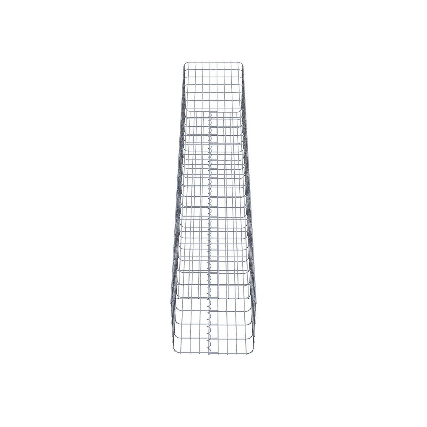 Coluna de gabião quadrada 42 cm x 42 cm, 230 cm de altura, PM 5 cm x 10 cm