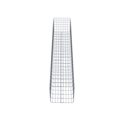 Coluna de gabião quadrada 42 cm x 42 cm, 230 cm de altura, PM 5 cm x 10 cm
