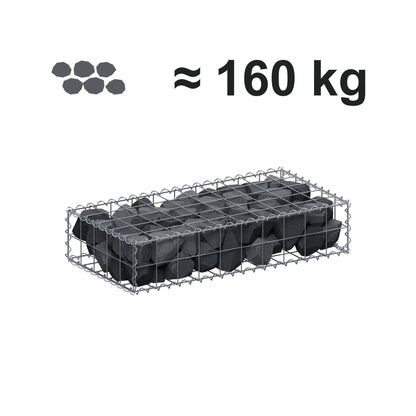 Gabion 100 cm x 20 cm x 50 cm (L x H x P), mailles 10 cm x 10 cm, spirale