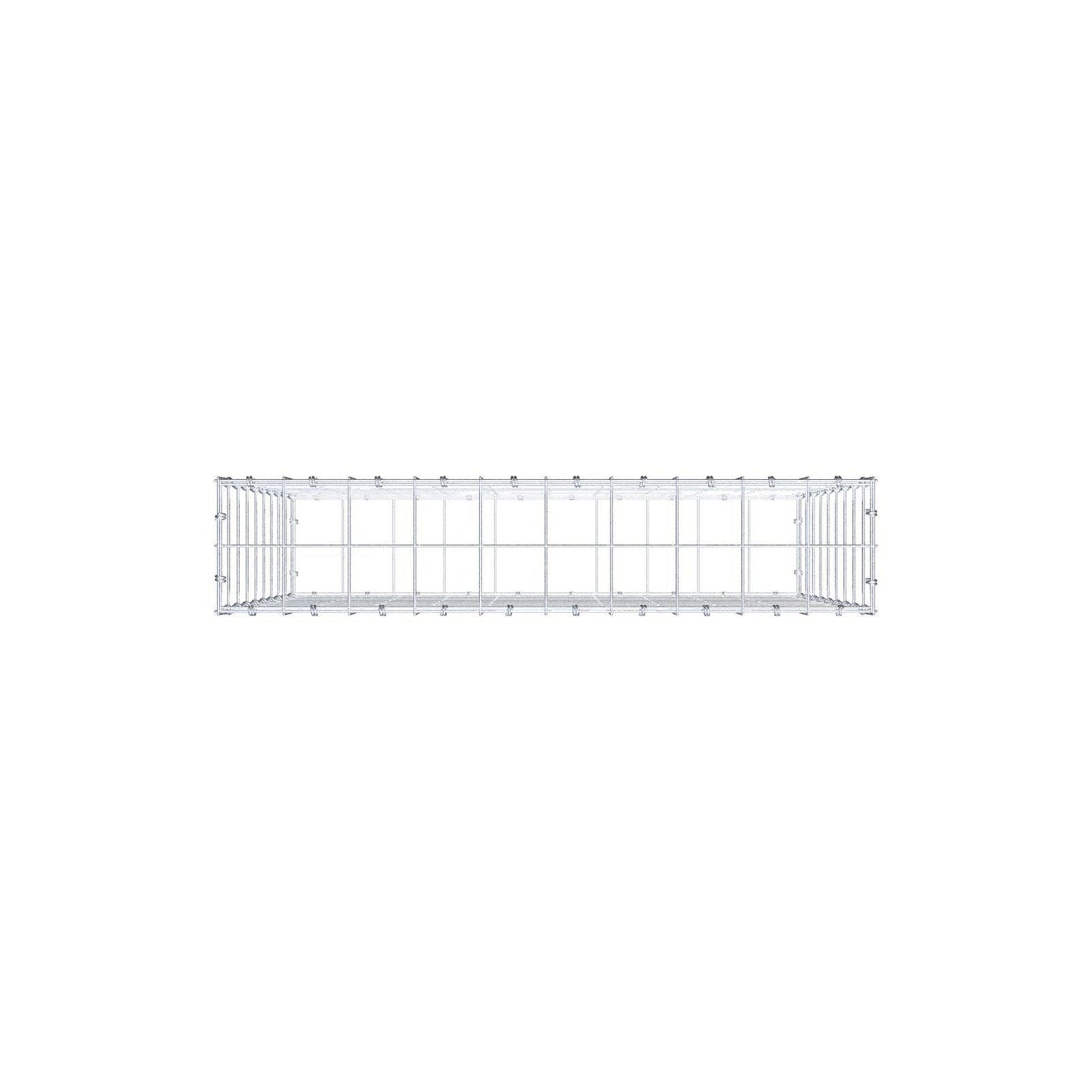 Gabion 100 cm x 90 cm x 20 cm (L x H x D), maskestørrelse 10 x 10 cm, spiralring