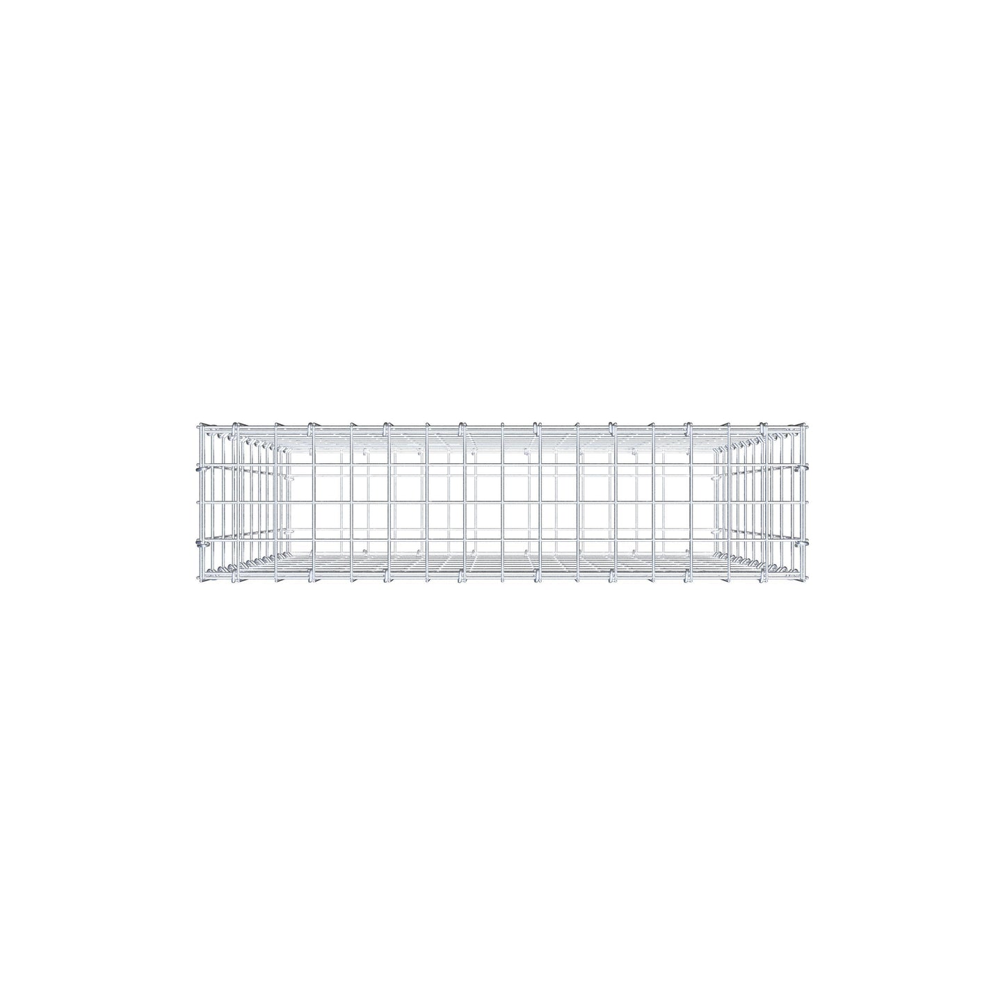 Gabion 100 cm x 80 cm x 20 cm (L x H x P), mailles 5 cm x 10 cm, anneau en C