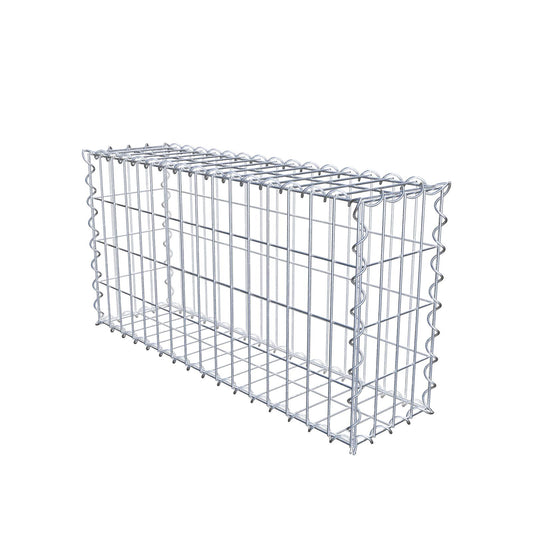 Gabbione 80 cm x 40 cm x 20 cm (L x H x P), maglia 5 cm x 10 cm, spirale