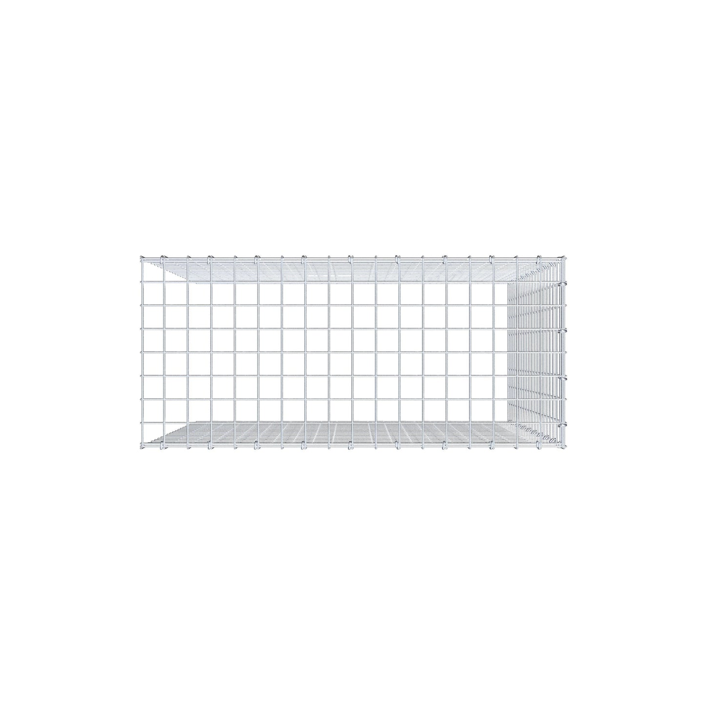 Gabião Tipo 4 100 cm x 90 cm x 40 cm (C x A x P), malhagem 5 cm x 5 cm, anel C