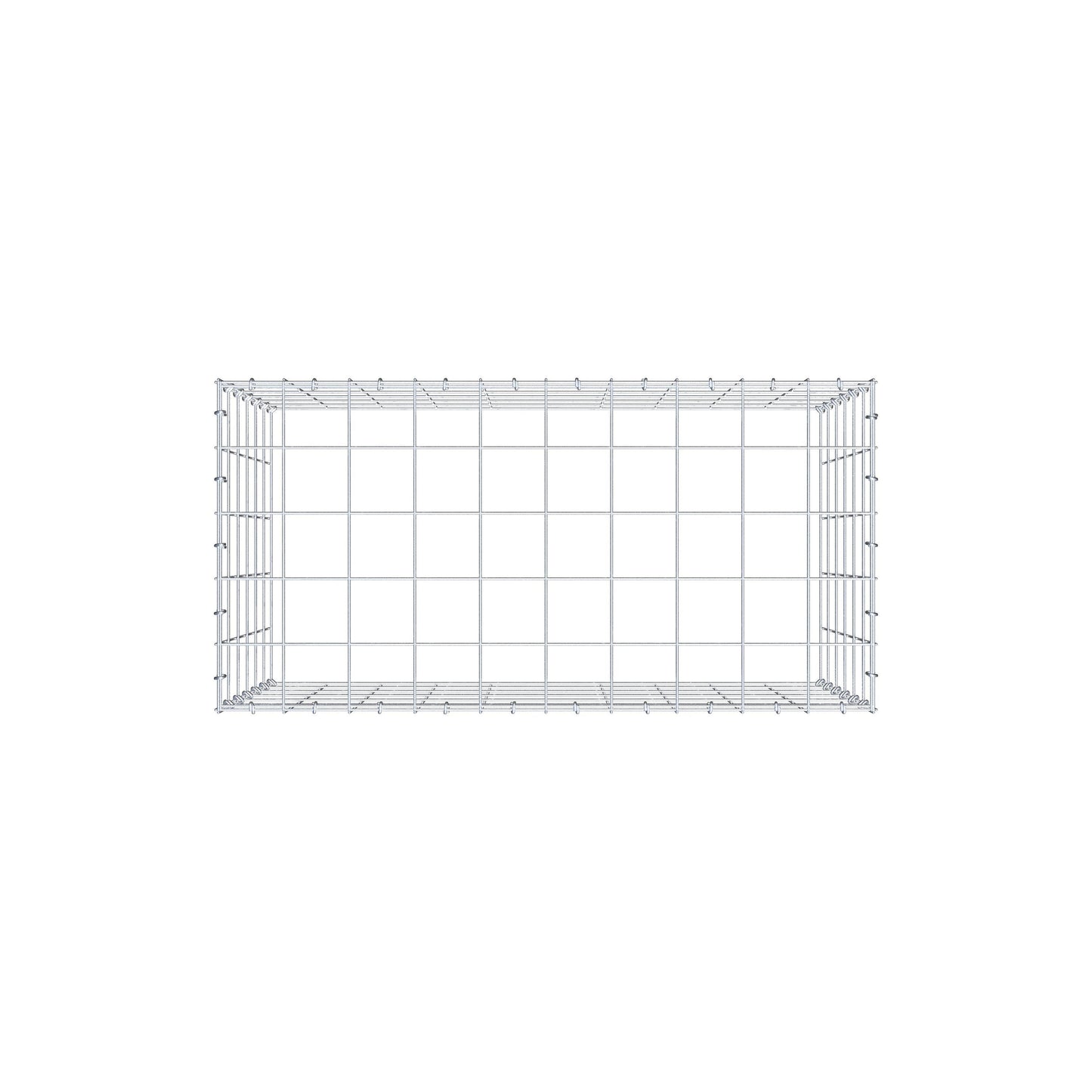 Gabbione aggiuntivo di tipo 3 100 cm x 60 cm x 50 cm (L x A x P), maglia 10 cm x 10 cm, anello a C