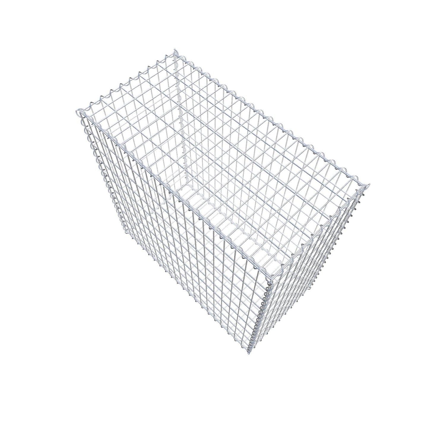 Juego de 2 gaviones de 100 cm x 100 cm x 50 cm (largo x alto x fondo), malla de 5 x 10 cm, en espiral
