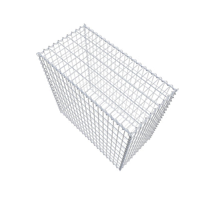 Juego de 2 gaviones de 100 cm x 100 cm x 50 cm (largo x alto x fondo), malla de 5 x 10 cm, en espiral