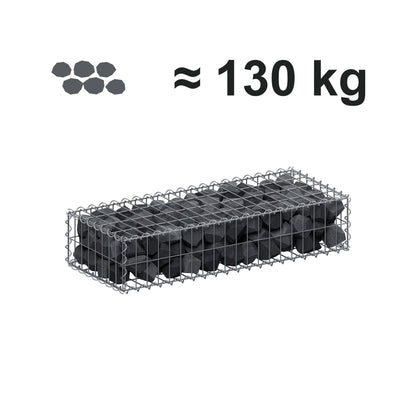 Gabion 100 cm x 20 cm x 40 cm (L x H x D), maskstorlek 5 cm x 10 cm, spiral