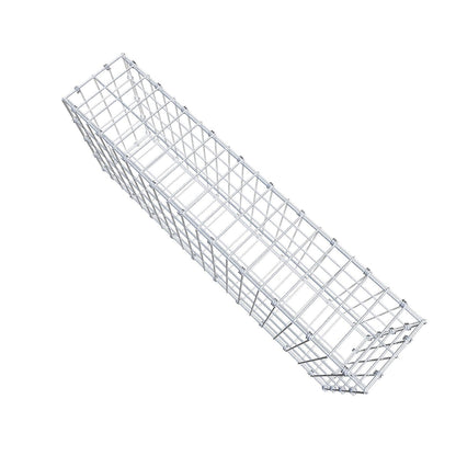 Gabião 100 cm x 40 cm x 20 cm (C x A x P), malhagem 5 x 10 cm, anel espiral