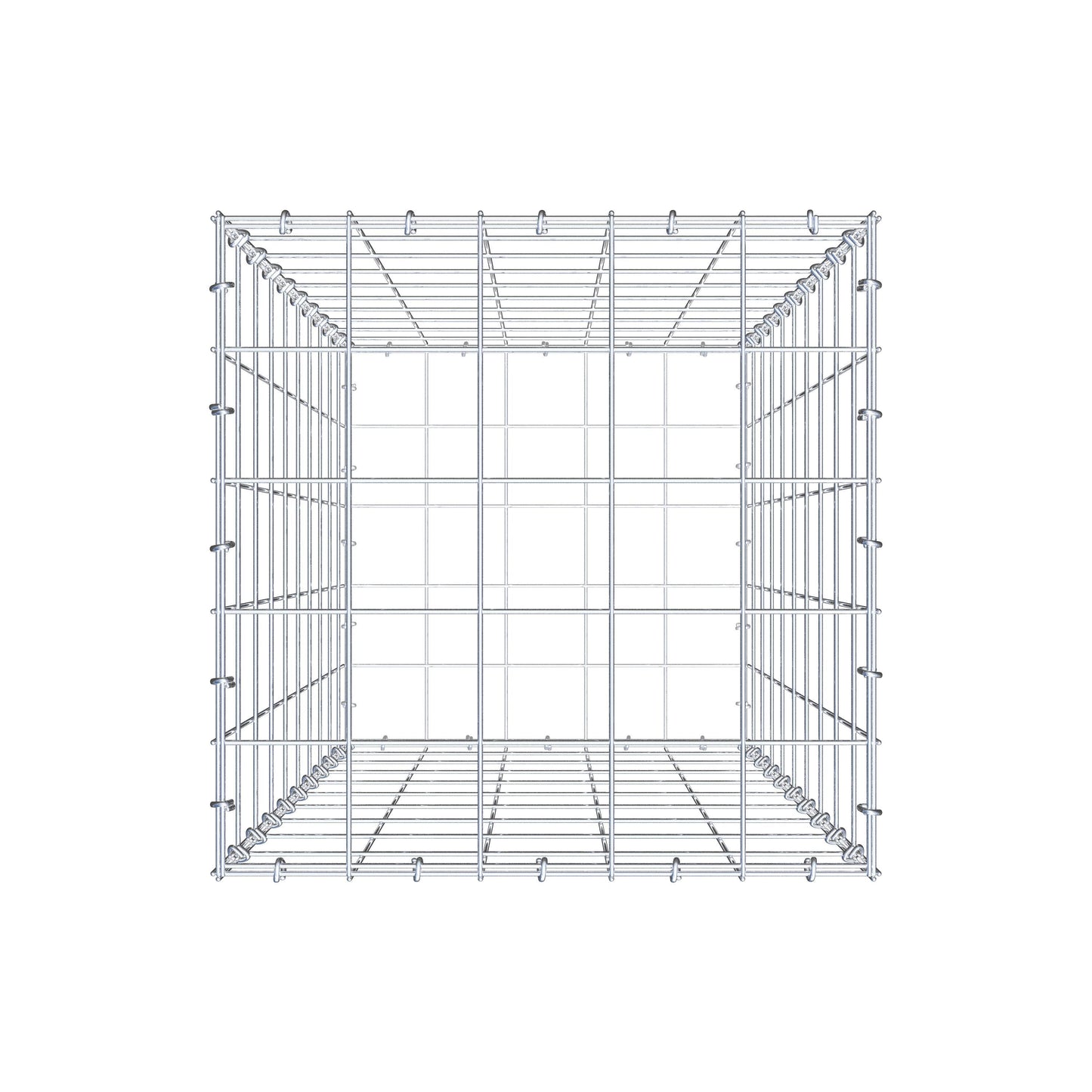 Gabbione 100 cm x 50 cm x 50 cm (L x H x P), maglia 10 cm x 10 cm, anello a C