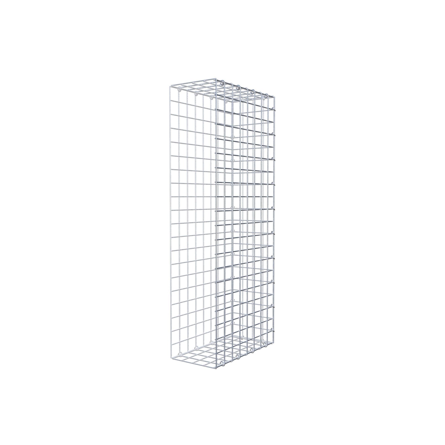 Gavión complementario de tipo 2 100 cm x 40 cm x 20 cm (largo x alto x fondo), malla 5 cm x 5 cm, anillo en C
