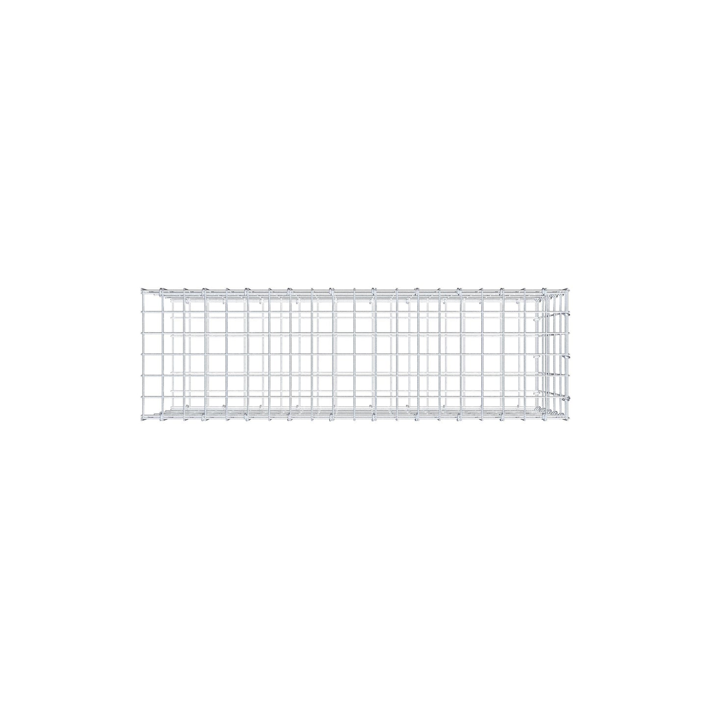 Opzetpaal type 2 100 cm x 50 cm x 30 cm, maaswijdte 5 cm x 10 cm, C-ring
