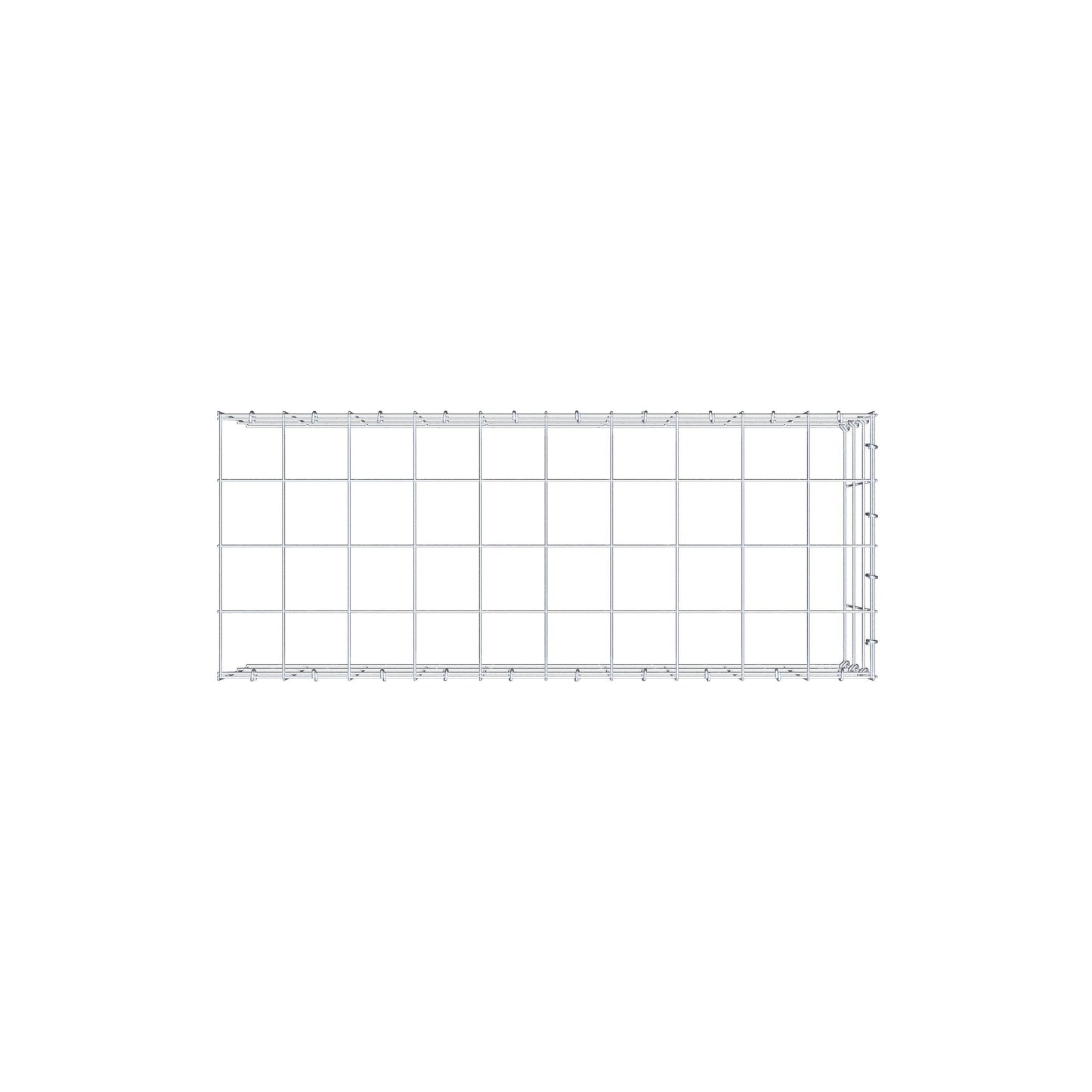Gabião Tipo 4 100 cm x 30 cm x 40 cm (C x A x P), malhagem 10 cm x 10 cm, anel C
