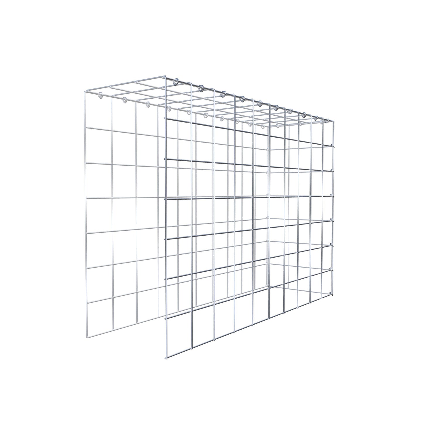 Gabião Tipo 4 100 cm x 70 cm x 30 cm (C x A x P), malhagem 10 cm x 10 cm, anel C