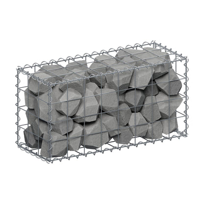 Gabião 80 cm x 40 cm x 30 cm (C x A x P), malhagem 10 cm x 10 cm, espiral