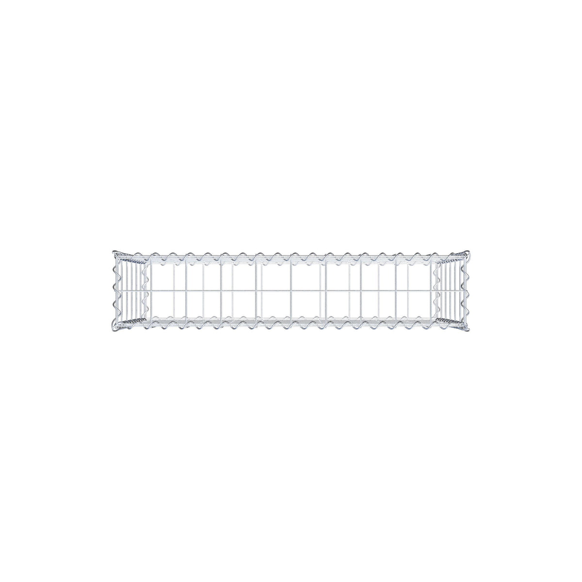 Gabião 100 cm x 60 cm x 20 cm (C x A x P), malhagem 10 cm x 10 cm, espiral