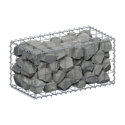 Gabião 80 cm x 40 cm x 40 cm (C x A x P), malhagem 10 cm x 10 cm, espiral