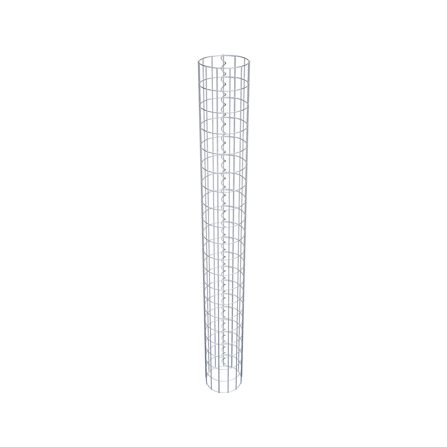 Columna de gaviones redonda de 22 cm de diámetro, 200 cm de altura, malla de 5 cm x 10 cm