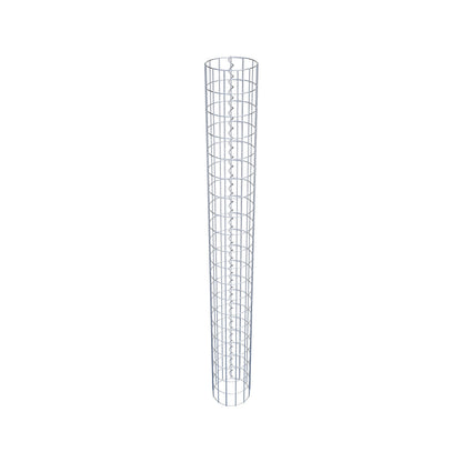Columna de gaviones redonda de 22 cm de diámetro, 200 cm de altura, malla de 5 cm x 10 cm
