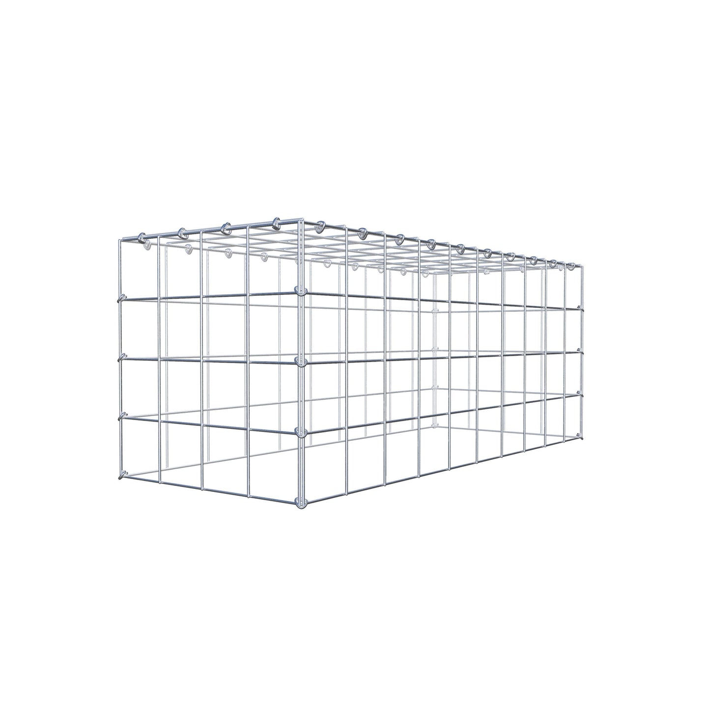 Mounted gabion type 3 100 cm x 40 cm x 40 cm (L x H x D), mesh size 10 cm x 10 cm, C-ring