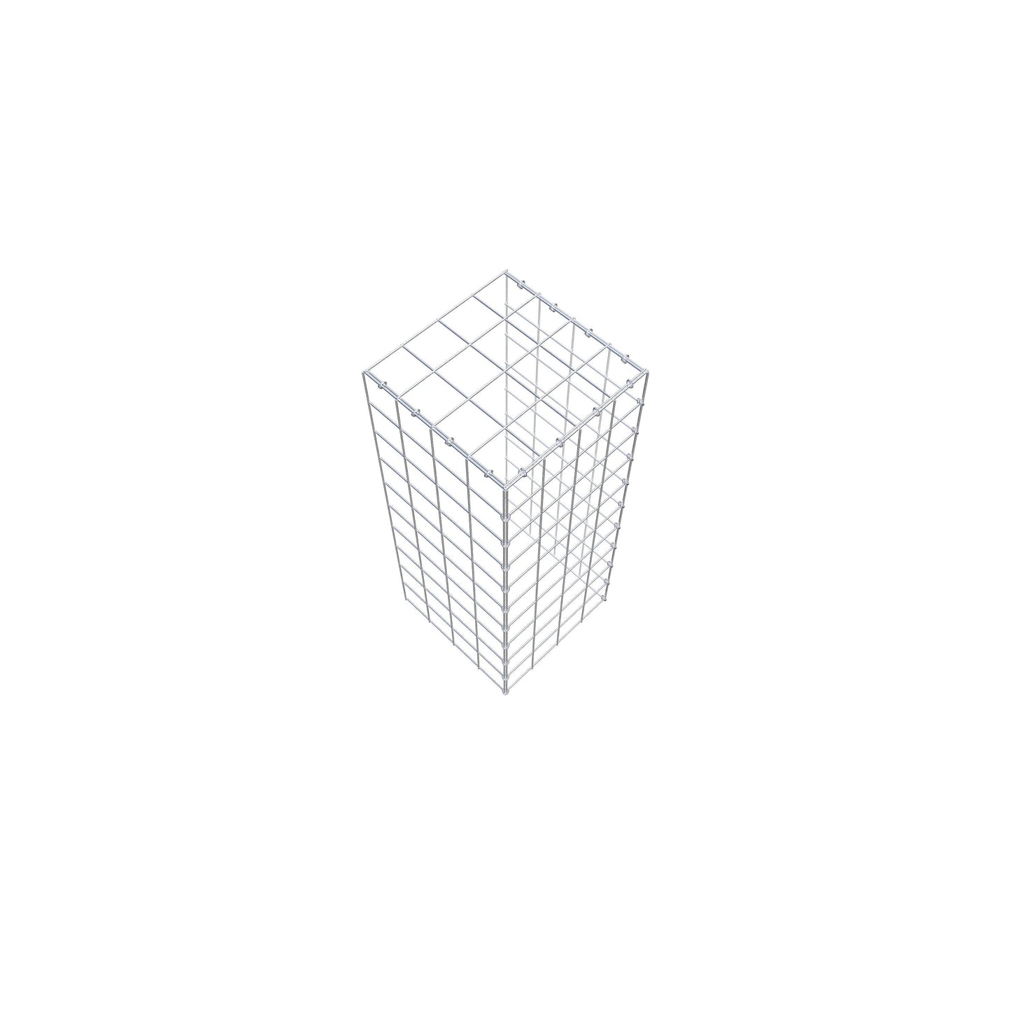 Monteret gabion type 4 100 cm x 40 cm x 40 cm (L x H x D), maskestørrelse 10 cm x 10 cm, C-ring