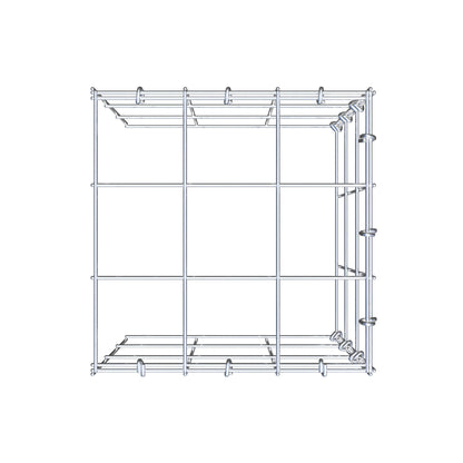 Gabião Tipo 4 30 cm x 30 cm x 30 cm (C x A x P), malhagem 10 cm x 10 cm, anel C