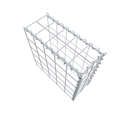 Gabião tipo 4 50 cm x 50 cm x 20 cm (C x A x P), malhagem 10 cm x 10 cm, espiral