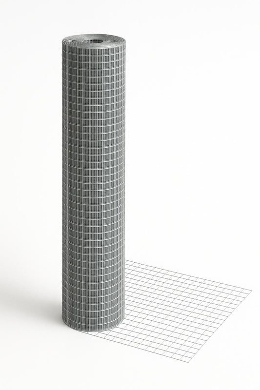 Rollo de alambre 12 m x 1 m x 0,8 mm, luz de malla 12,7 x 12,7 mm