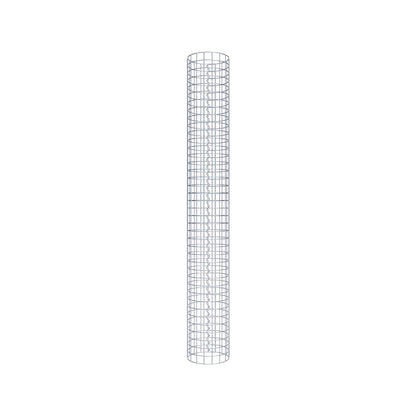 Colonna di gabbioni, rotonda, zincata a caldo, diametro 27 cm, altezza 200 cm, MW 5 cm x 5 cm