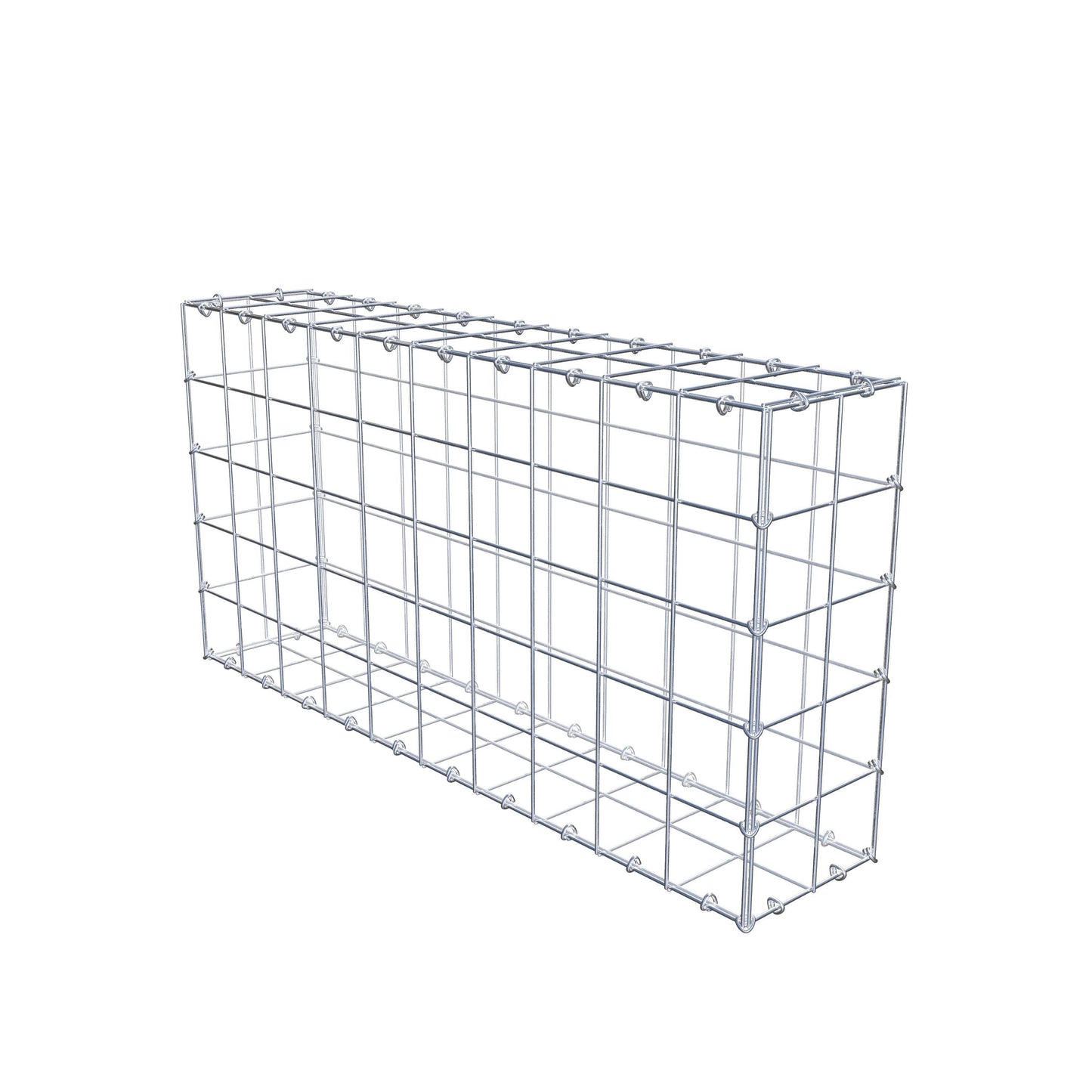 Gabião 100 cm x 50 cm x 20 cm (C x A x P), malhagem 10 cm x 10 cm, anel C