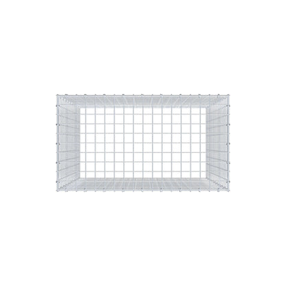 Mounted gabion type 3 100 cm x 90 cm x 50 cm (L x H x D), mesh size 5 cm x 5 cm, C-ring