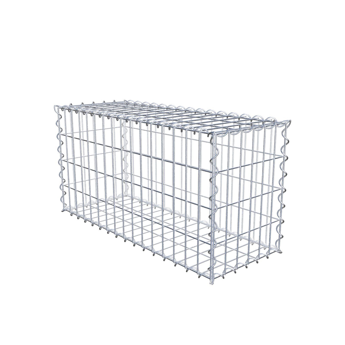 Gabion 80 cm x 40 cm x 30 cm (L x H x P), mailles 5 cm x 10 cm, spirale