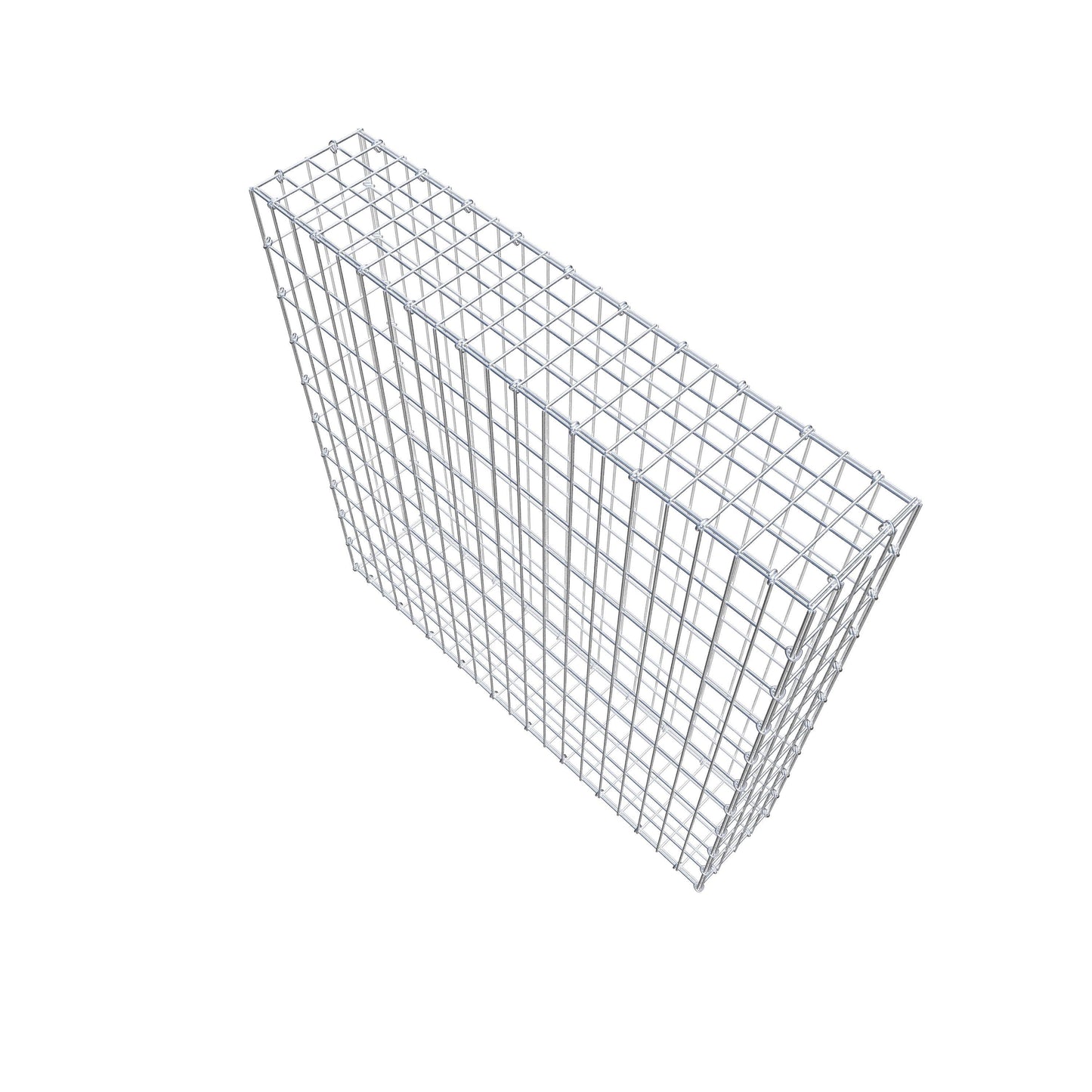 Gabione 100 cm x 100 cm x 20 cm (L x H x T), Maschenweite 5 cm x 10 cm, C-Ring