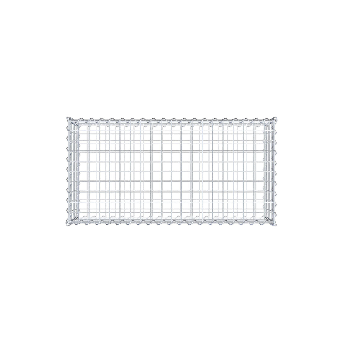 Gabbione 100 cm x 30 cm x 50 cm (L x H x P), maglia 5 cm x 5 cm, spirale