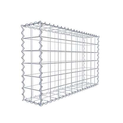 Gabion 100 cm x 60 cm x 20 cm (L x H x D), maskstorlek 10 cm x 10 cm, spiral