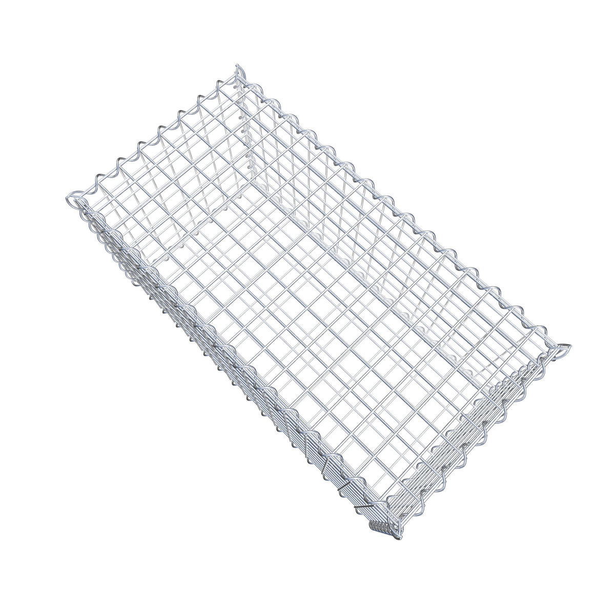 Gabião 80 cm x 40 cm x 40 cm (C x A x P), malhagem 5 cm x 5 cm, espiral