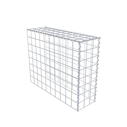 Gabião Tipo 4 100 cm x 80 cm x 30 cm (C x A x P), malhagem 10 cm x 10 cm, espiral