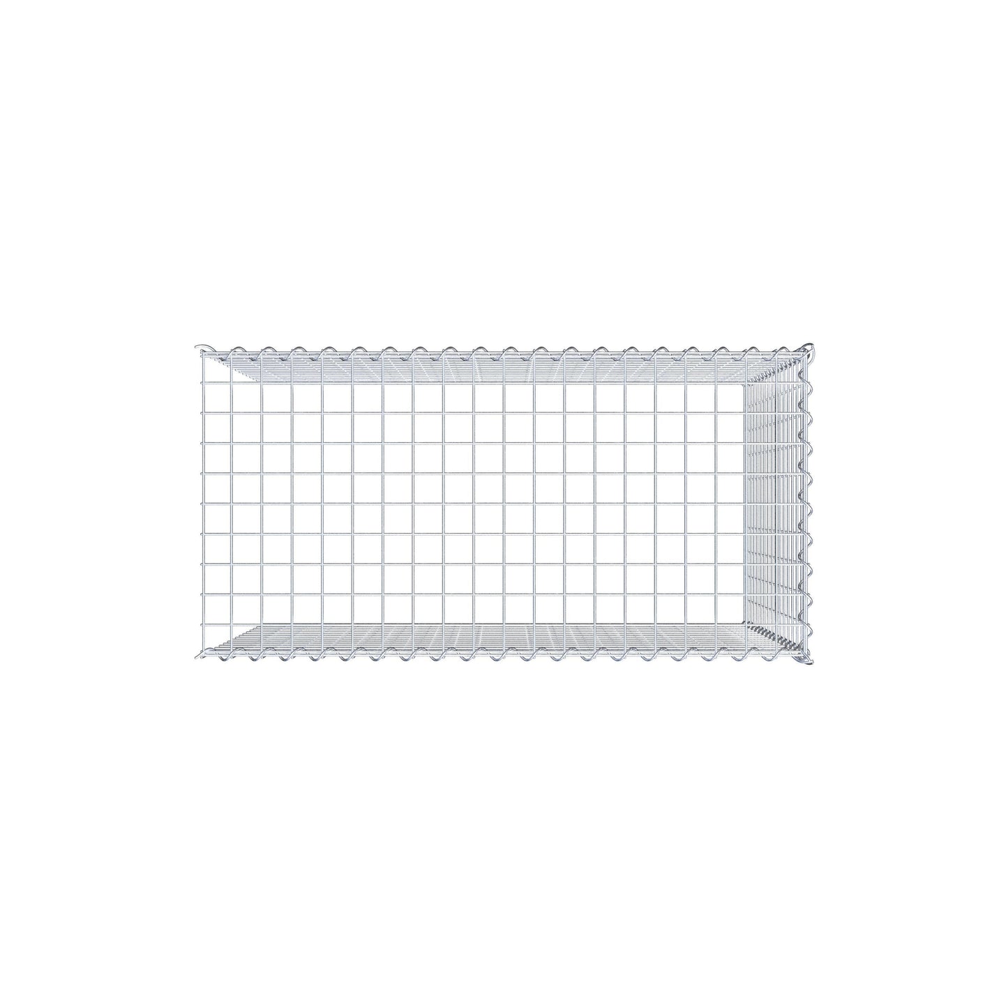 Gabião Tipo 4 100 cm x 80 cm x 50 cm (C x A x P), malhagem 5 cm x 5 cm, espiral